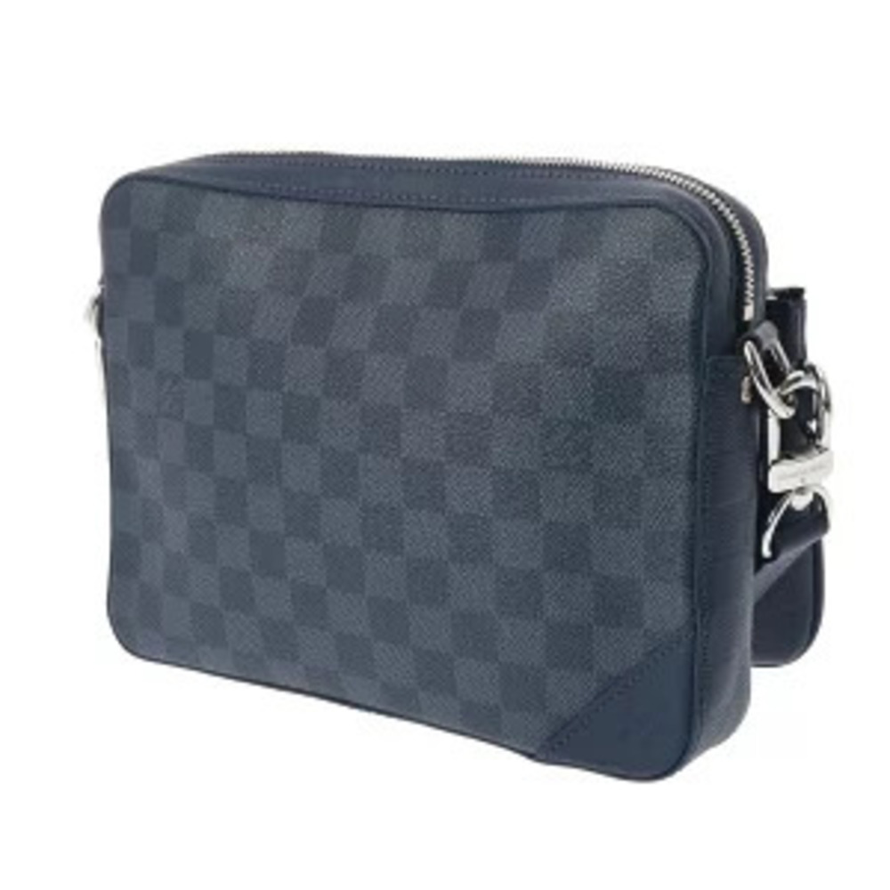 Louis Vuitton Damier Graphite Black Infini Black Trio Messenger Bag Blue - Picture 2 of 7